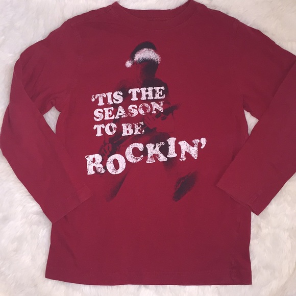 7/8 Christmas long sleeve tee’s Santa skull - Picture 2 of 5